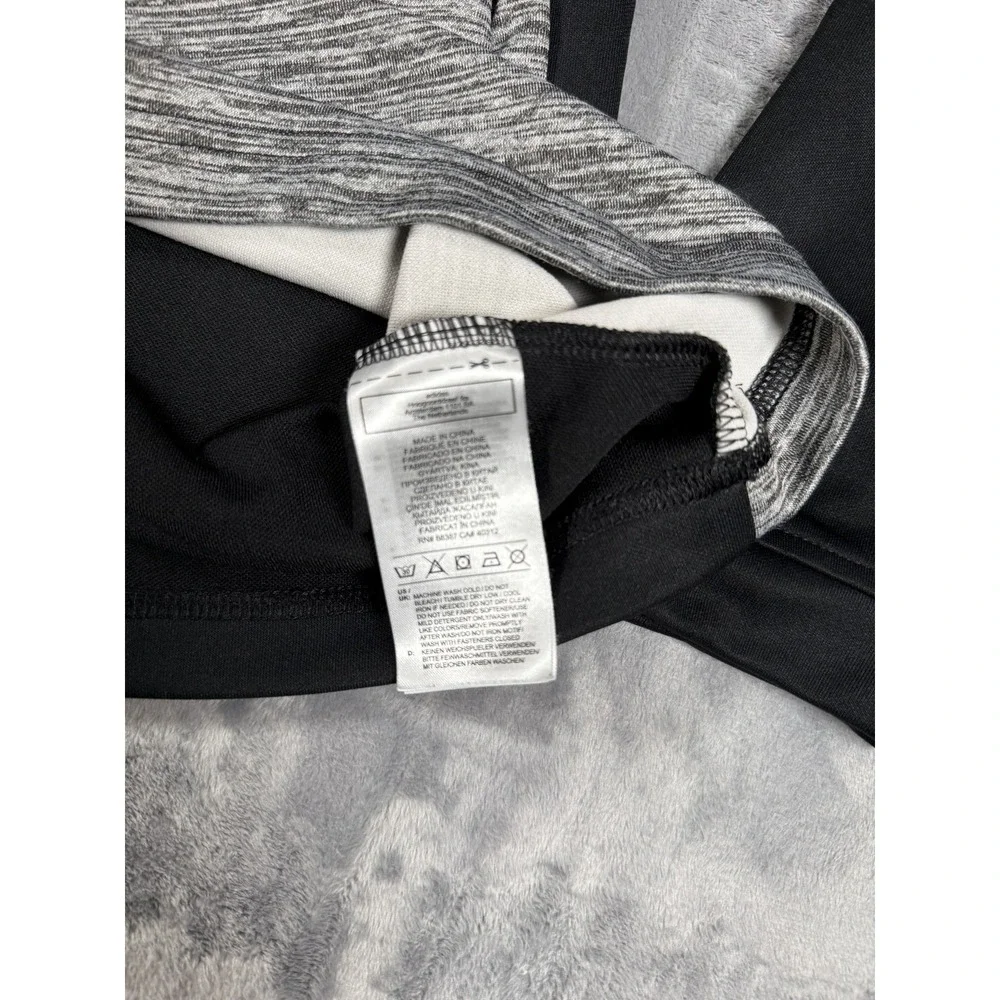 Adidas Men's XL Gray Black Heathered Athletic 1/4 Zip Pullover Activewear Top